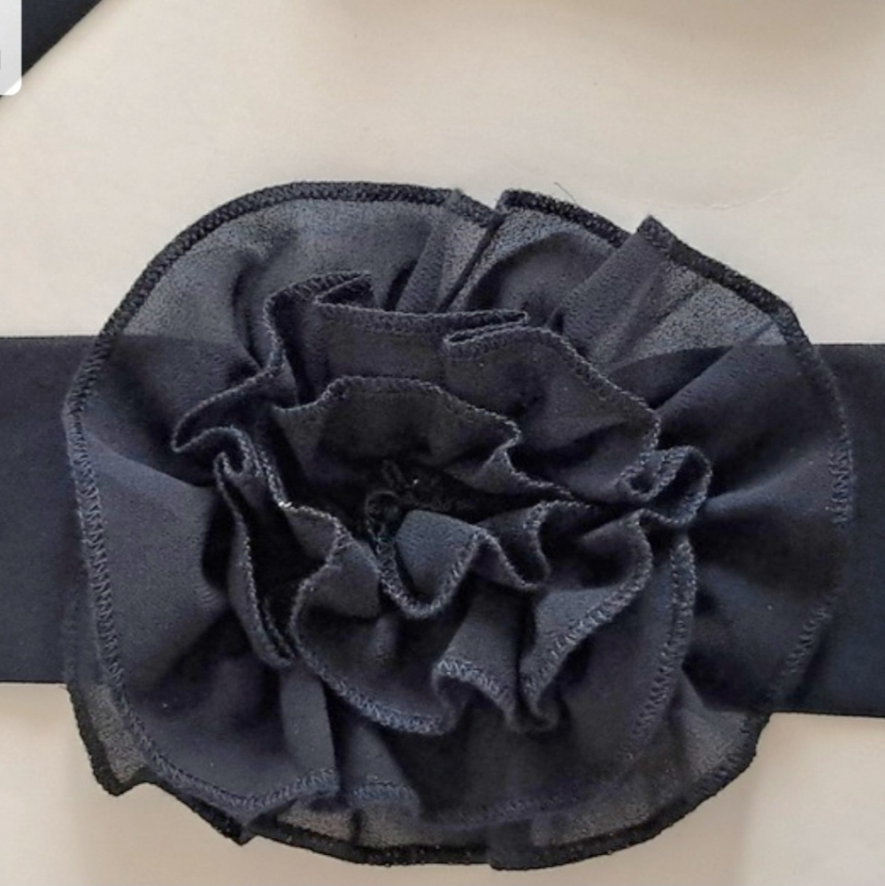 Flower Sash Black Belt Fascinator Hat Victorian Goth Cosplay
